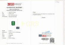 Load image into Gallery viewer, Natural Zambia Minor Emerald 21.83 cts Oct by SR-Takat