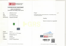 Load image into Gallery viewer, Natural Zambia Insig Emerald 3.02 cts Cus by SR-Takat