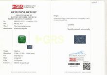 Load image into Gallery viewer, Natural Zambia Insignificant Emerald 38.69 cts Oct by SR-Takat