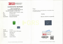 Load image into Gallery viewer, Natural Zambia Min Emerald 12.74 cts Oct by SR-Takat