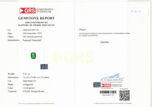 Load image into Gallery viewer, Natural Zambia Emerald 5.41cts Octagon by SR-Takat