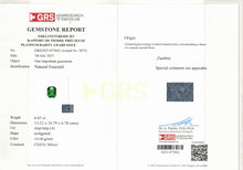 Load image into Gallery viewer, Natural Zambia Minor Emerald 6.65 cts Octagon by SR-Takat