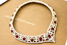 Load image into Gallery viewer, Natural Burmese Gubelin Pigeon Blood Ruby & Diamond 18k Gold Necklace 42.04 cts by SR-Takat