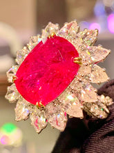 Load image into Gallery viewer, Magnificient Pigeon Blood No Heat Mozambique 10.04 cts Ruby Ring by SR-Takat