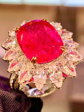Load image into Gallery viewer, Magnificient Pigeon Blood No Heat Mozambique 10.04 cts Ruby Ring by SR-Takat