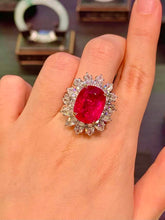 Load image into Gallery viewer, Magnificient Pigeon Blood No Heat Mozambique 10.04 cts Ruby Ring by SR-Takat