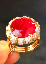 Load image into Gallery viewer, Magnificient Pigeon Blood No Heat Mozambique 10.28 cts Ruby Ring by SR-Takat