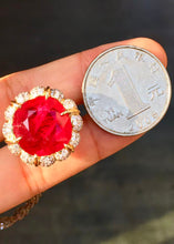 Load image into Gallery viewer, Magnificient Pigeon Blood No Heat Mozambique 10.28 cts Ruby Ring by SR-Takat
