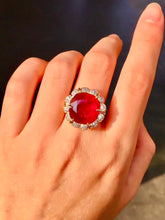 Load image into Gallery viewer, Magnificient Pigeon Blood No Heat Mozambique 10.28 cts Ruby Ring by SR-Takat