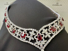 Load image into Gallery viewer, Natural Burmese Gubelin Pigeon Blood Ruby & Diamond 18k Gold Necklace 42.04 cts by SR-Takat