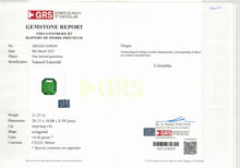 Load image into Gallery viewer, Natural Colombia Minor Muzo Green Emerald 21.37 cts Oct by SR-Takat