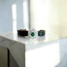 Load image into Gallery viewer, Magnificent Natural Emerald Diamond 18k Gold look-alike watch by SR-Takat