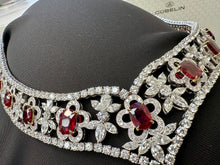 Load image into Gallery viewer, Natural Burmese Gubelin Pigeon Blood Ruby & Diamond 18k Gold Necklace 42.04 cts by SR-Takat