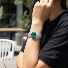 Load image into Gallery viewer, Natural Emerald 34 cts certified in Switzerland GRS Lab by SR-Takat