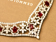 Load image into Gallery viewer, Natural Burmese Gubelin Pigeon Blood Ruby & Diamond 18k Gold Necklace 42.04 cts by SR-Takat