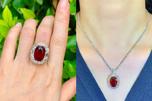 Load image into Gallery viewer, Magnificient Pigeon Blood No Heat Mozambique 10.18 cts Ruby Ring by SR-Takat