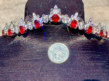 Load image into Gallery viewer, Magnificient Pigeon Blood No Heat Mozambique 3 cts each total of 27.50 cts Ruby necklace & crown combination by SR-Takat
