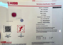 Load image into Gallery viewer, Magnificient Pigeon Blood No Heat Mozambique 14.24 cts Ruby Ring by SR-Takat