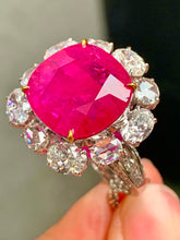 Load image into Gallery viewer, Magnificient Pigeon Blood No Heat Mozambique 14.24 cts Ruby Ring by SR-Takat