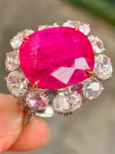 Load image into Gallery viewer, Magnificient Pigeon Blood No Heat Mozambique 14.24 cts Ruby Ring by SR-Takat