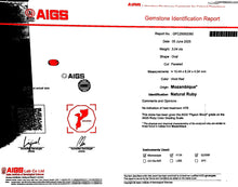 Load image into Gallery viewer, Magnificient Pigeon Blood No Heat Mozambique 3 cts each total of 27.50 cts Ruby necklace & crown combination by SR-Takat