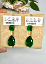 Load image into Gallery viewer, Natural Zambia Minor Emerald 11.95 cts Octagon pair & 45.38 Pear pair by SR-Takat