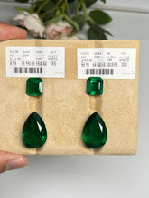 Load image into Gallery viewer, Natural Zambia Minor Emerald 11.95 cts Octagon pair & 45.38 Pear pair by SR-Takat