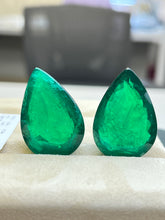 Load image into Gallery viewer, Exclusive Platinum Award Emerald Pair Zambian 84 cts (Copy)