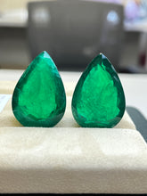 Load image into Gallery viewer, Exclusive Platinum Award Emerald Pair Zambian 84 cts (Copy)