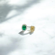 Load image into Gallery viewer, Grand Emerald Diamond 18k Platinum Ring by SR-Takat