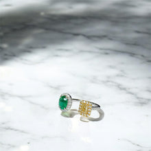 Load image into Gallery viewer, Grand Emerald Diamond 18k Platinum Ring by SR-Takat