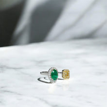 Load image into Gallery viewer, Grand Emerald Diamond 18k Platinum Ring by SR-Takat