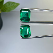 Load image into Gallery viewer, Natural Zambia Minor Emerald 23.47 cts Octagon pair by SR-Takat