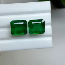 Load image into Gallery viewer, Natural Zambia Minor Emerald 29.40 cts Octagon pair by SR-Takat