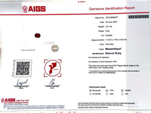 Load image into Gallery viewer, Magnificient Pigeon Blood No Heat Mozambique 3 cts each total of 27.86 cts Ruby necklace & crown combination by SR-Takat