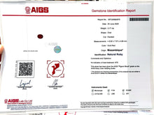 Load image into Gallery viewer, Magnificient Pigeon Blood No Heat Mozambique 3 cts each total of 27.86 cts Ruby necklace & crown combination by SR-Takat