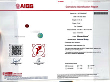 Load image into Gallery viewer, Magnificient Pigeon Blood No Heat Mozambique 3 cts each total of 27.86 cts Ruby necklace & crown combination by SR-Takat