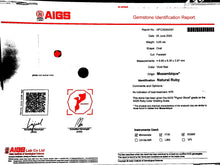 Load image into Gallery viewer, Magnificient Pigeon Blood No Heat Mozambique 3 cts each total of 27.90 cts Ruby necklace & crown combination by SR-Takat