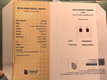 Load image into Gallery viewer, Magnificient Pigeon Blood No Heat Mozambique 3 cts each total of 27.90 cts Ruby necklace & crown combination by SR-Takat