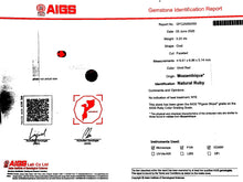 Load image into Gallery viewer, Magnificient Pigeon Blood No Heat Mozambique 3 cts each total of 27.90 cts Ruby necklace & crown combination by SR-Takat