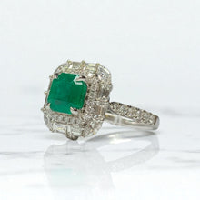 Load image into Gallery viewer, Grand Emerald Diamond 18k Platinum Ring by SR-Takat