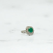 Load image into Gallery viewer, Grand Emerald Diamond 18k Platinum Ring by SR-Takat