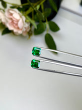 Load image into Gallery viewer, Natural Zambia Emerald 4.13 cts Octagon pair by SR-Takat
