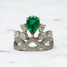 Load image into Gallery viewer, Grand Emerald Diamond 18k Platinum Ring by SR-Takat