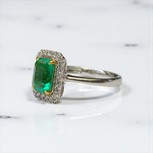 Load image into Gallery viewer, Grand Emerald Diamond 18k Platinum Ring by SR-Takat