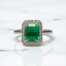 Load image into Gallery viewer, Grand Emerald Diamond 18k Platinum Ring by SR-Takat