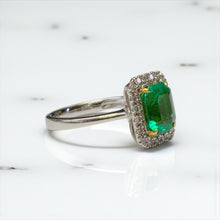 Load image into Gallery viewer, Grand Emerald Diamond 18k Platinum Ring by SR-Takat