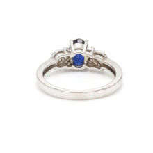 Load image into Gallery viewer, 18K Gold Ring with Blue Sapphire and Diamonds