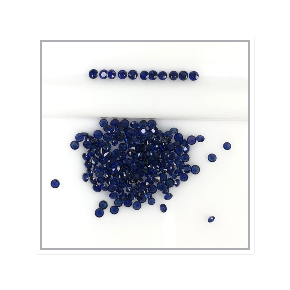 Natural Blue Sapphire Diamond Cut Round by Takat Gem SR