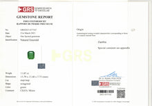 Load image into Gallery viewer, Natural Zambia Minor Emerald 25.78 cts Octagon pair by SR-Takat
